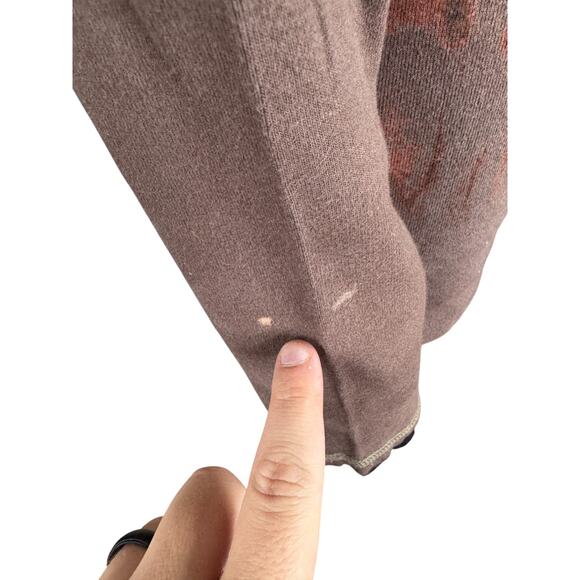 Harley-Davidson Aces & Eights Shirt XL Brown Long Sleeve Distressed Cotton - Picture 5 of 14